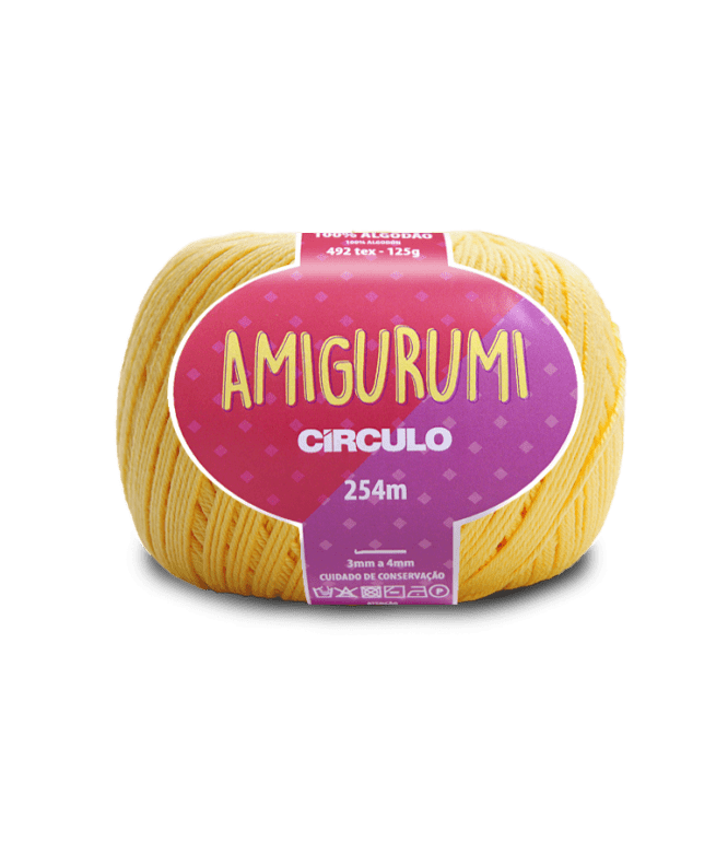 Fio Amigurumi 254m 1317 Amarelo Solar Circulo