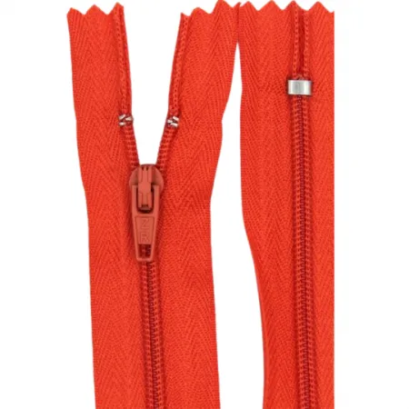 Zíper Nylon Fino Fixo 20 cm 138 Coral C/ 10 un