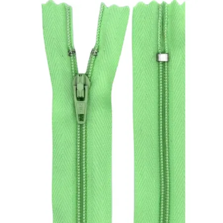 Zíper Nylon Fino Fixo 20 cm 532/238 Menta C/ 10 un