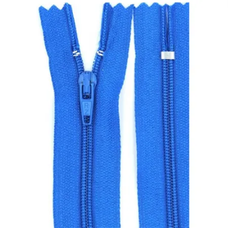 Zíper Nylon Fino Fixo 30 cm 918/207 Azul Royal C/ 10 un