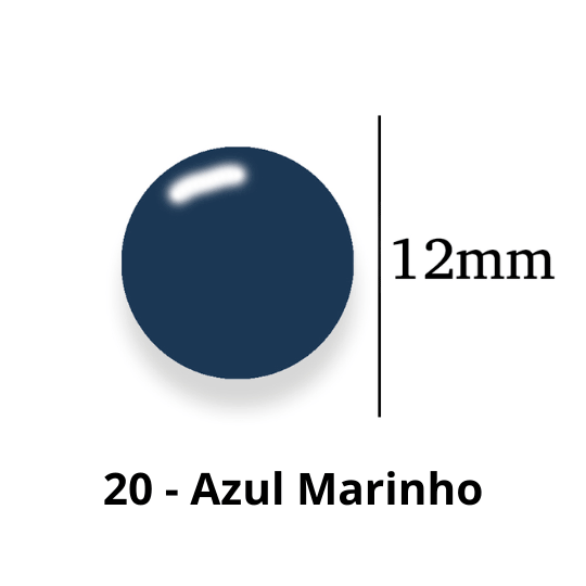 Botão de Pressão de Plástico Colorido 12mm 200 unidades 20 Azul Marinho Ritas