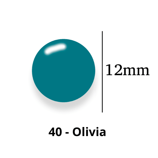 Botão de Pressão de Plástico Colorido 12mm 200 unidades 40 Oliva Ritas