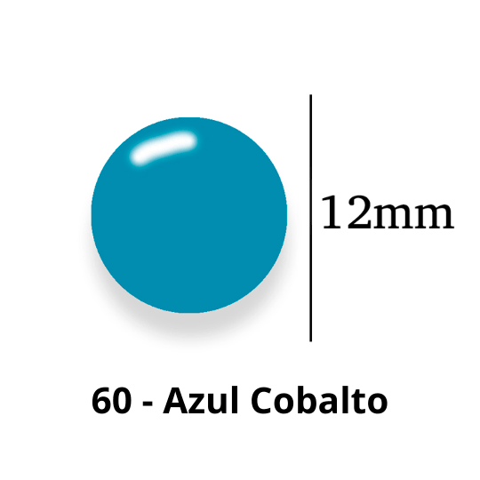 Botão de Pressão de Plástico Colorido 12mm 200 unidades 60 Cobalto Ritas