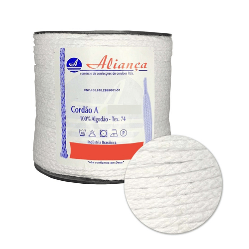 Cordão A-10 Algodão 50 metros Branco Aliança