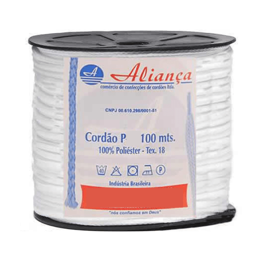 Cordão P-02 100 metros Branco Aliança