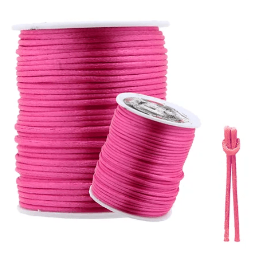 Cordão Rabo de Rato Acetinado 2mm 50 Metros R312 Rosa Pink