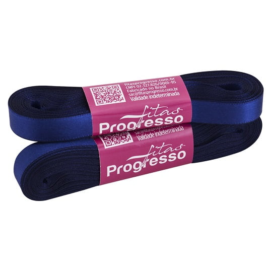 Fita Cetim CF 002 Simples 10mmx10m 1199 Azul Bic Progresso