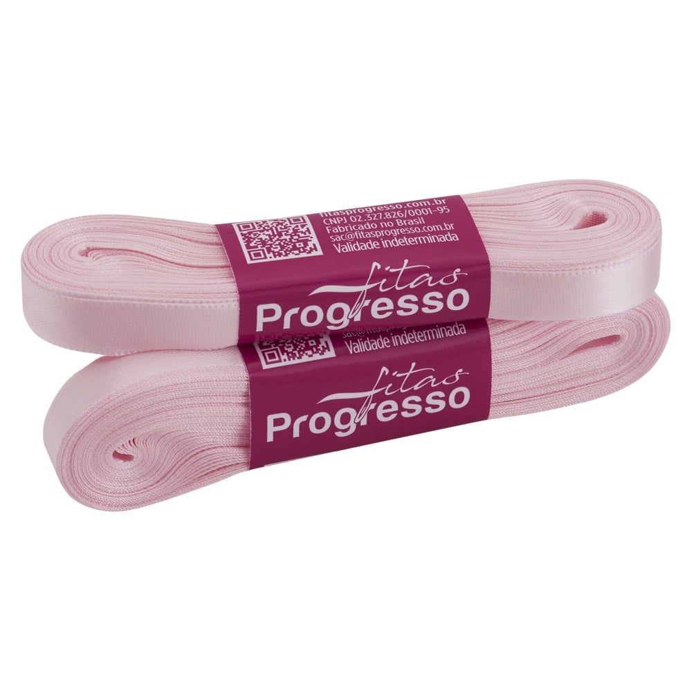 Fita Cetim CF 002 Simples 10mmx10m 206 Rosa Claro Progresso