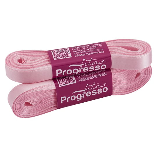 Fita Cetim CF 002 Simples 10mmx10m 310 Rosa Bebê Progresso