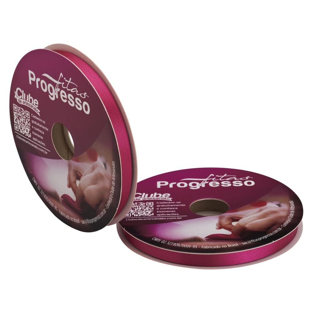 Fita Cetim CF 002 Simples 10mmx50m 303 Pink Progresso