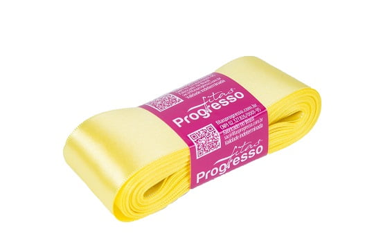 Fita Cetim CF 009 Simples 38mmx10m 242 Amarelo Canário Progresso