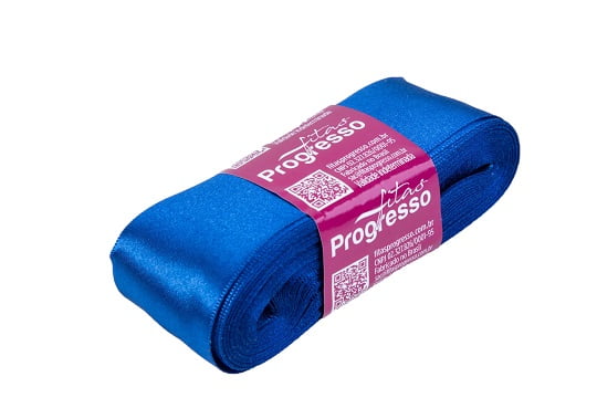 Fita Cetim CF 009 Simples 38mmx10m 276 Azul Pavão Progresso