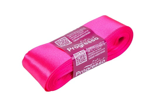 Fita Cetim CF 009 Simples 38mmx10m 279 Rosa Citrico Progresso