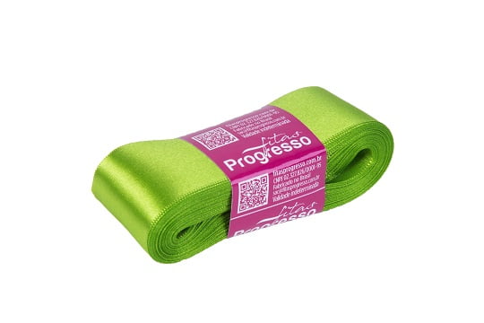 Fita Cetim CF 009 Simples 38mmx10m 677 Verde Folha Progresso