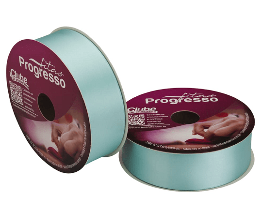 Fita Cetim CF 009 Simples 38mmx50m 247 Azul Tiffany Progresso