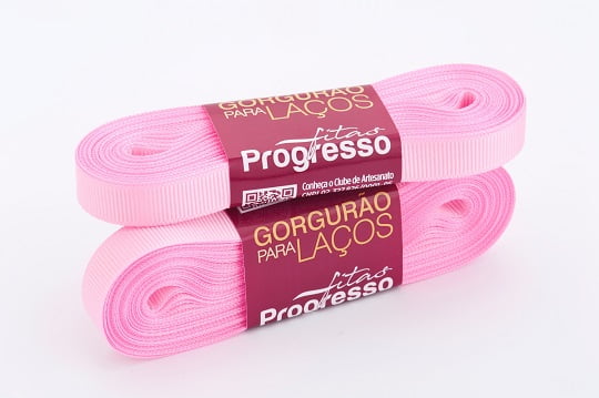 Fita Gorgurão Gl002 10mmx10m 1365 Rosa Iogurte Progresso