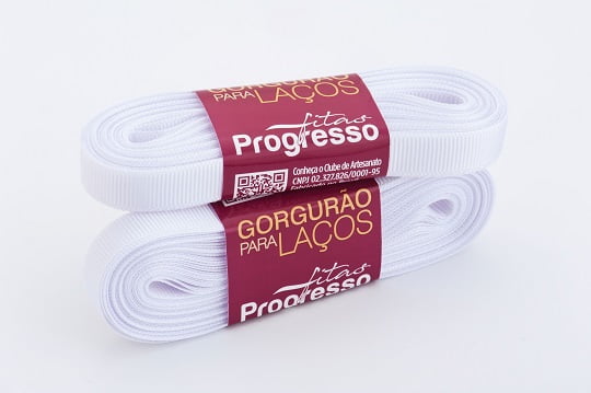 Fita Gorgurão Gl002 10mmx10m 201 Branco Progresso