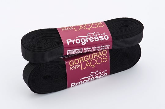 Fita Gorgurão Gl002 10mmx10m 219 Preto Progresso