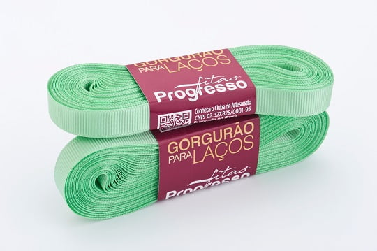 Fita Gorgurão Gl002 10mmx10m 232 Verde Menta Progresso