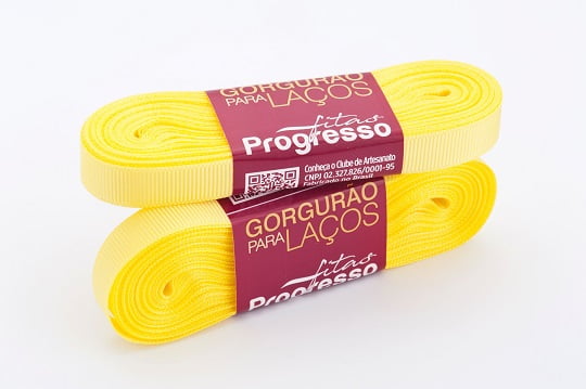 Fita Gorgurão Gl002 10mmx10m 242 Amarelo Canario Progresso