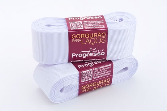Fita Gorgurão Gl009 38mmX10m 201 Branco Progresso