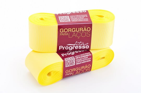 Fita Gorgurão Gl009 38mmX10m 242 Amarelo Canário Progresso