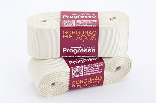 Fita Gorgurão Gl009 38mmX10m 690 Off White Progresso