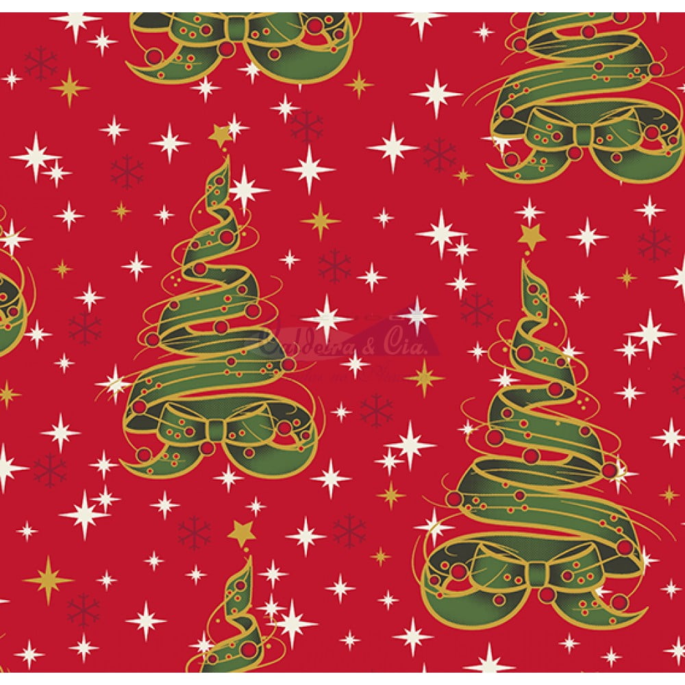 Tecido Tricoline Digital Meias Natal Fundo Xadrez Vermelho