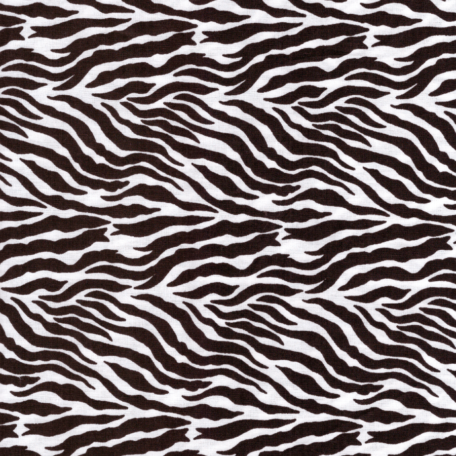Tecido Tricoline Estampada Animal Print Zebra Cor 01