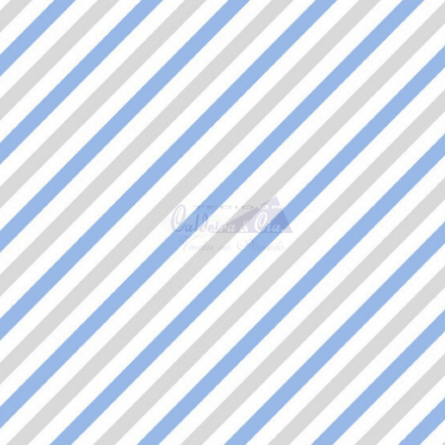 Tecido Tricoline Estampada Diagonal Cor 03 (Azul Com Cinza)