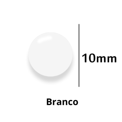 Botão de Pressão de Plástico 10mm 1000 unidades Branco Ritas