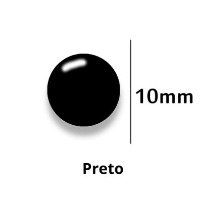 Botão de Pressão de Plástico 10mm 1000 unidades Preto Ritas