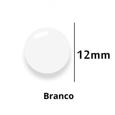 Botão de Pressão de Plástico 12mm 1000 unidades Branco Ritas