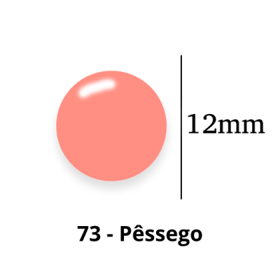 Botão de Pressão de Plástico Colorido 12mm 200 unidades 73 Pêssego Ritas