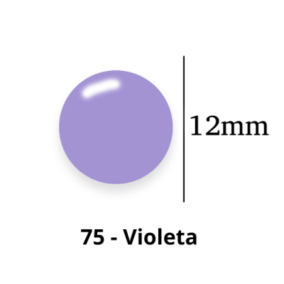 Botão de Pressão de Plástico Colorido 12mm 200 unidades 75 Violeta Ritas