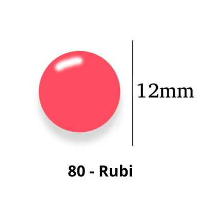 Botão de Pressão de Plástico Colorido 12mm 200 unidades 80 Rubi Ritas