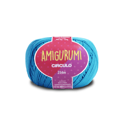 Fio Amigurumi 254m 2194 Azul Turquesa Circulo