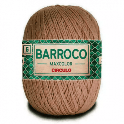 Fio Barroco Maxcolor 6 200g 226m 7603 Castor Circulo
