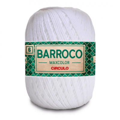 Fio Barroco Maxcolor 6 200g 226m 8001 Branco Circulo