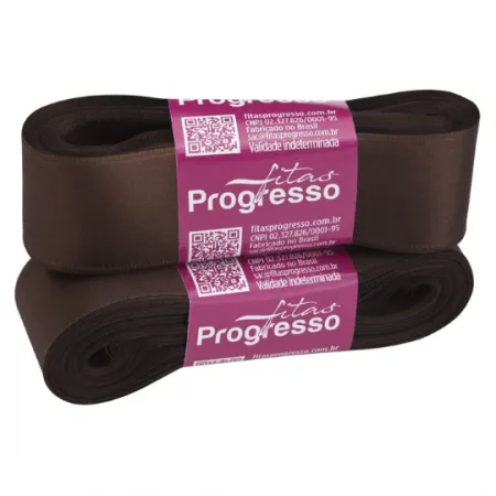 Fita Cetim CF 007 Simples 30mmX10m 340 Marrom Café Progresso