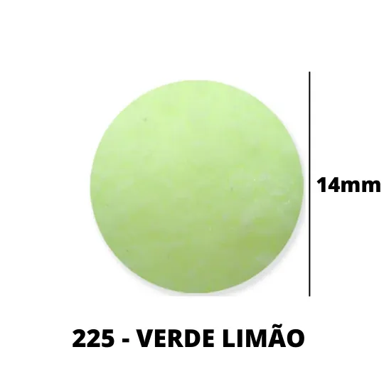 Pompom 14mm 225 Verde Limão C/ 100un