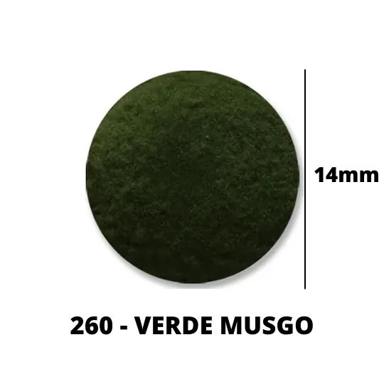 Pompom 14mm 260 Verde Musgo C/ 100un