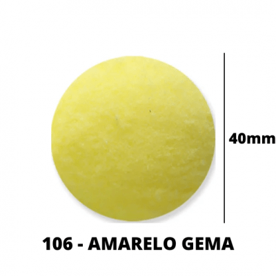 Pompom 40mm 106 Amarelo Gema C/ 50un