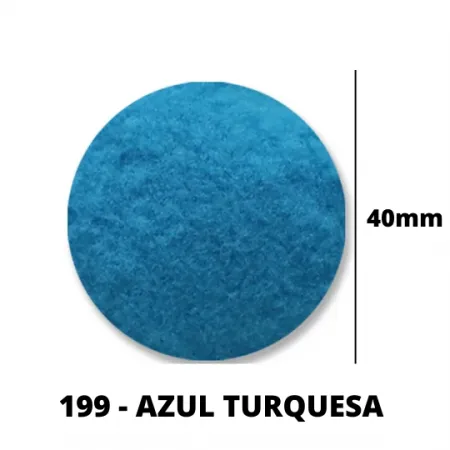 Pompom 40mm 199 Azul Turquesa C/ 50un