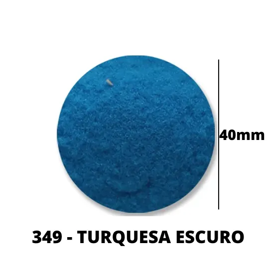Pompom 40mm 349 Azul Turquesa Escuro C/ 50un