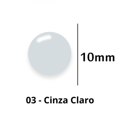 Botão de Pressão de Plástico Colorido 10mm 200 unidades 03 Cinza Claro Ritas