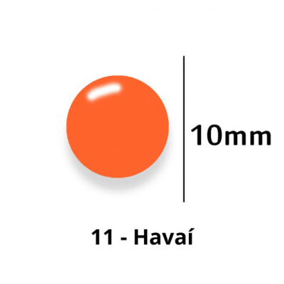 Botão de Pressão de Plástico Colorido 10mm 200 unidades 11 Havai Ritas
