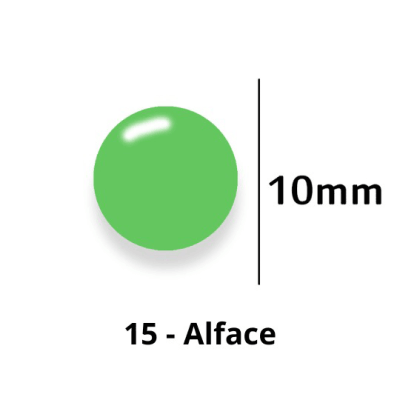 Botão de Pressão de Plástico Colorido 10mm 200 unidades 15 Alface Ritas