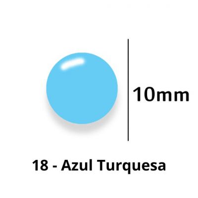 Botão de Pressão de Plástico Colorido 10mm 200 unidades 18 Azul Turquesa Ritas