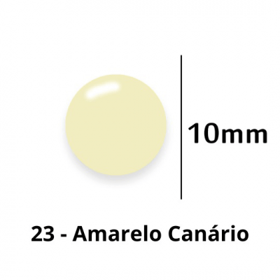 Botão de Pressão de Plástico Colorido 10mm 200 unidades 23 Amarelo Canario Ritas